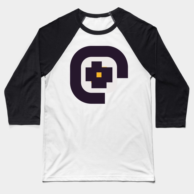 Swiss style graphic cross Baseball T-Shirt by juliechicago